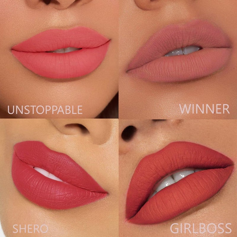 Boujee Beauty Mini Liquid Lipstick Combo Desi Diva 4 Matte Mini Lipsticks in 1 Combo ML105 - Image 2
