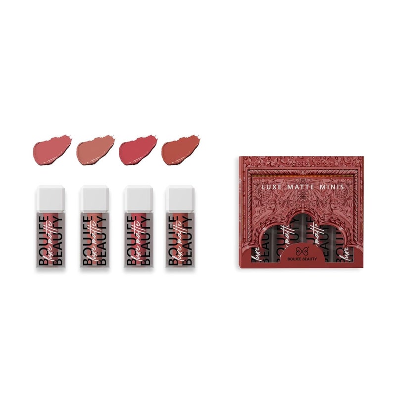 Boujee Beauty Mini Liquid Lipstick Combo Desi Diva 4 Matte Mini Lipsticks in 1 Combo ML105 - Image 3