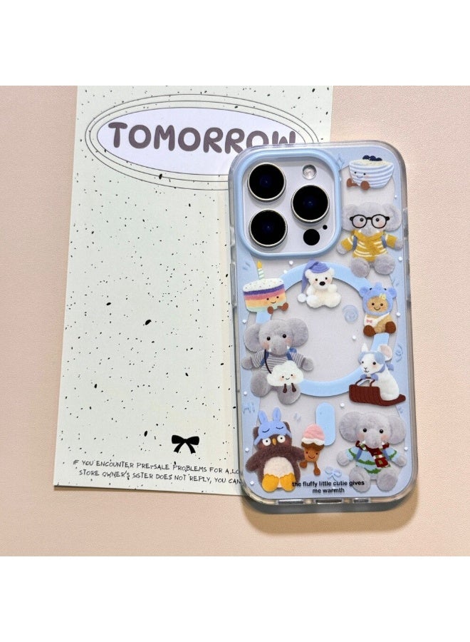 NIBEMINENT Protective TPU Case Cover For iPhone 17, Cute Backpack Elephant