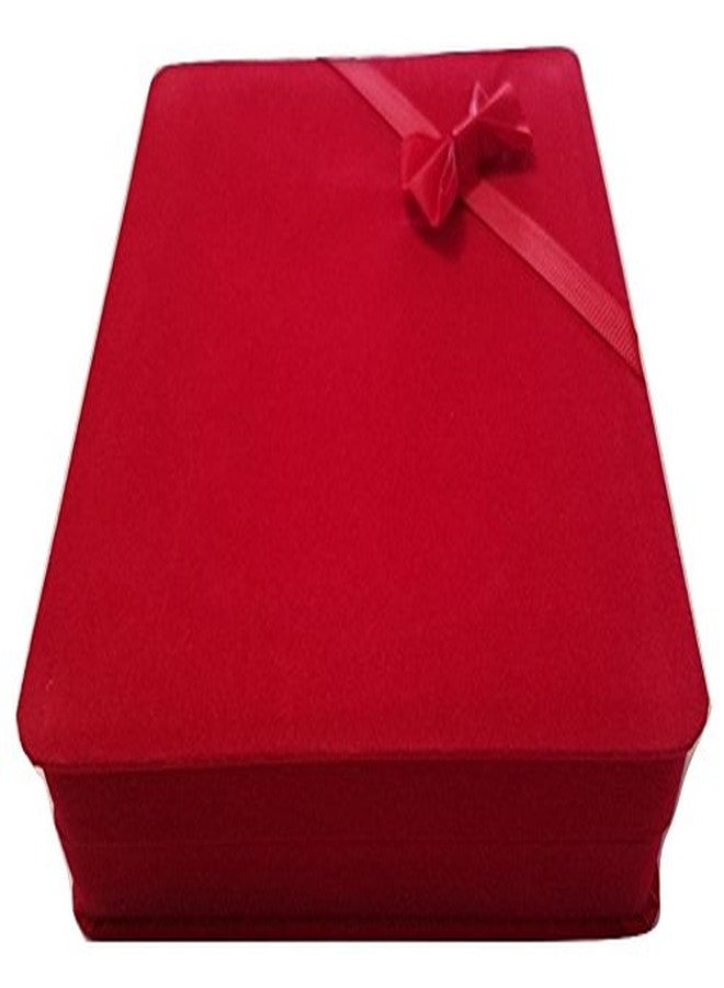 JM Future Velvet Set Gift Box for Jewelry, Necklace/Earring/Bracelet, X-Large, Red - Image 3