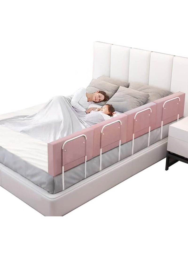 CityRiya-Long Toddler Bed Rails for Crib, Bed Rail Guard for Toddlers, Baby Crib Guard Bumper, Kids Adjustable Fall Protection Guardrails, Safety Bed Fence Protector Rail, Kids Safe Bed Side Rail for Queen, King Beds (0.5M) - Image 2