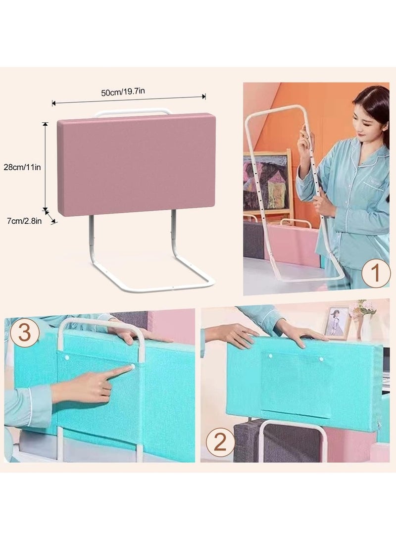 CityRiya-Long Toddler Bed Rails for Crib, Bed Rail Guard for Toddlers, Baby Crib Guard Bumper, Kids Adjustable Fall Protection Guardrails, Safety Bed Fence Protector Rail, Kids Safe Bed Side Rail for Queen, King Beds (0.5M) - Image 3