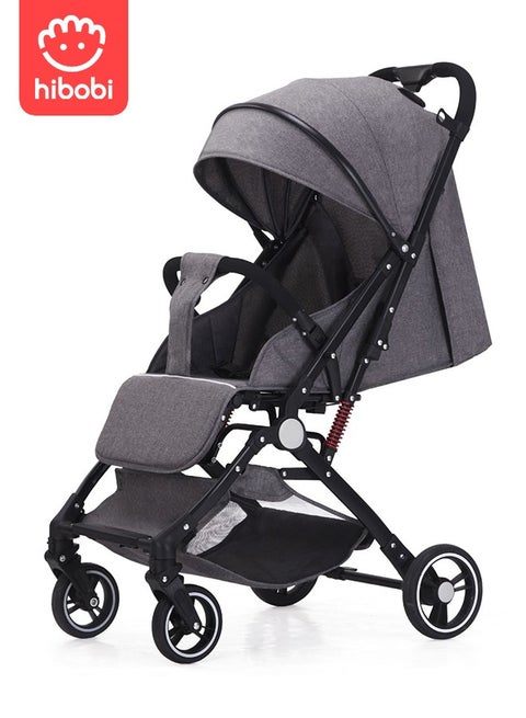 Sit & Recliner Portable Folding Stroller - Grey