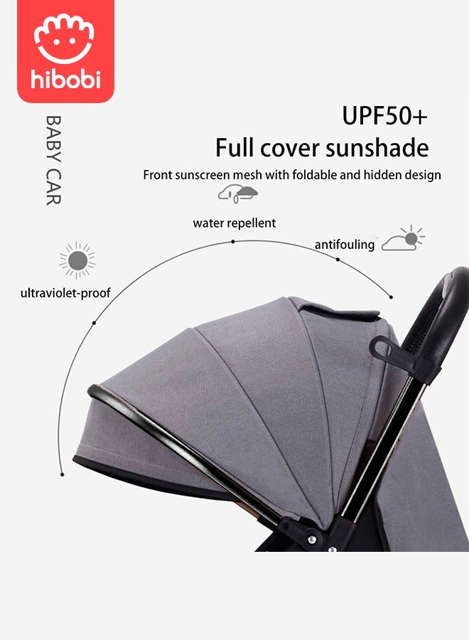 Sit & Recliner Portable Folding Stroller - Grey