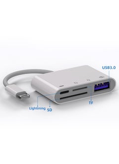 6-in-1 Dual Slot Universal Card Reader for Apple 15 HuaweiLightn interface [read TF + SD + USB + Lightn charging]] Lightn interface [read TF + SD + USB + Lightn charging]]