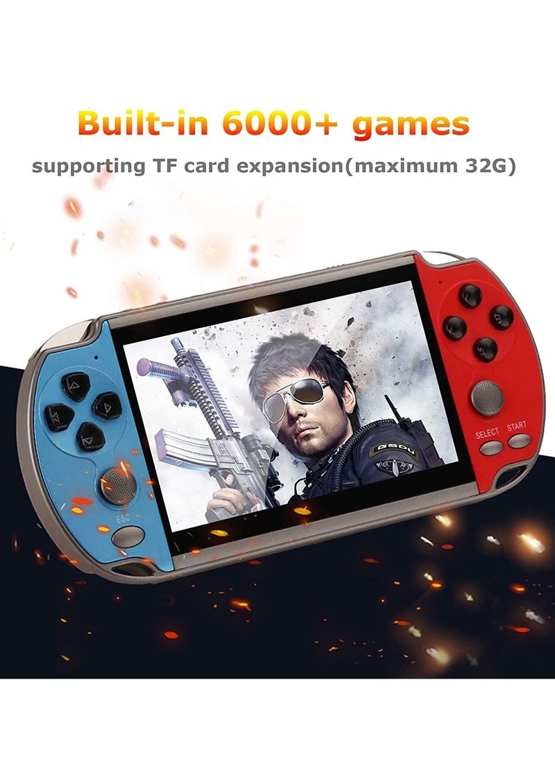 Captaintech Handheld Game Console Video Game Console Handheld Game Players X7 4.3 Inch Double Rocker 8GB Memory Built-in 1000 Games MP5 Game Controller TV Output - Image 1