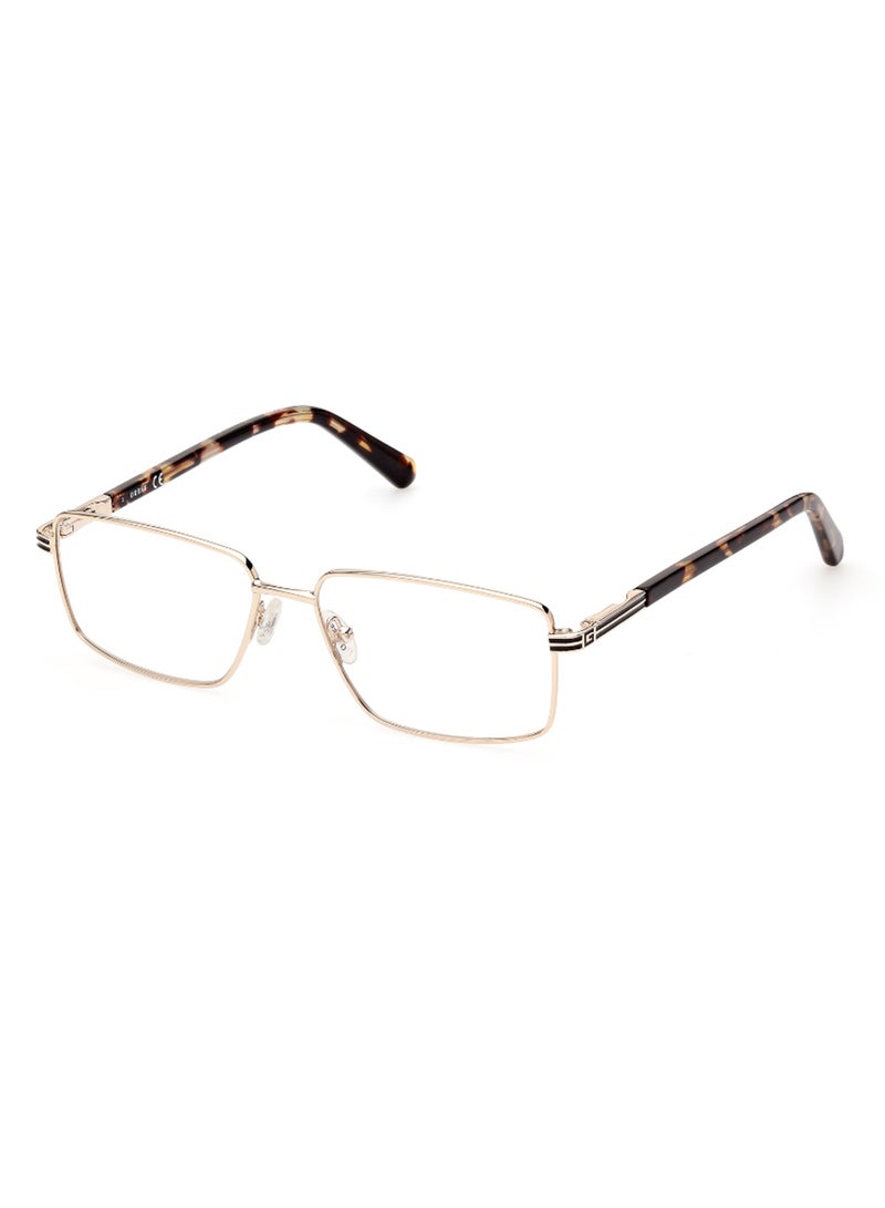 GUESS Men's Rectangular Shape Eyeglass Frames - GU5006103256 - Lens Size: 56 Mm - Pale Gold - Image 1