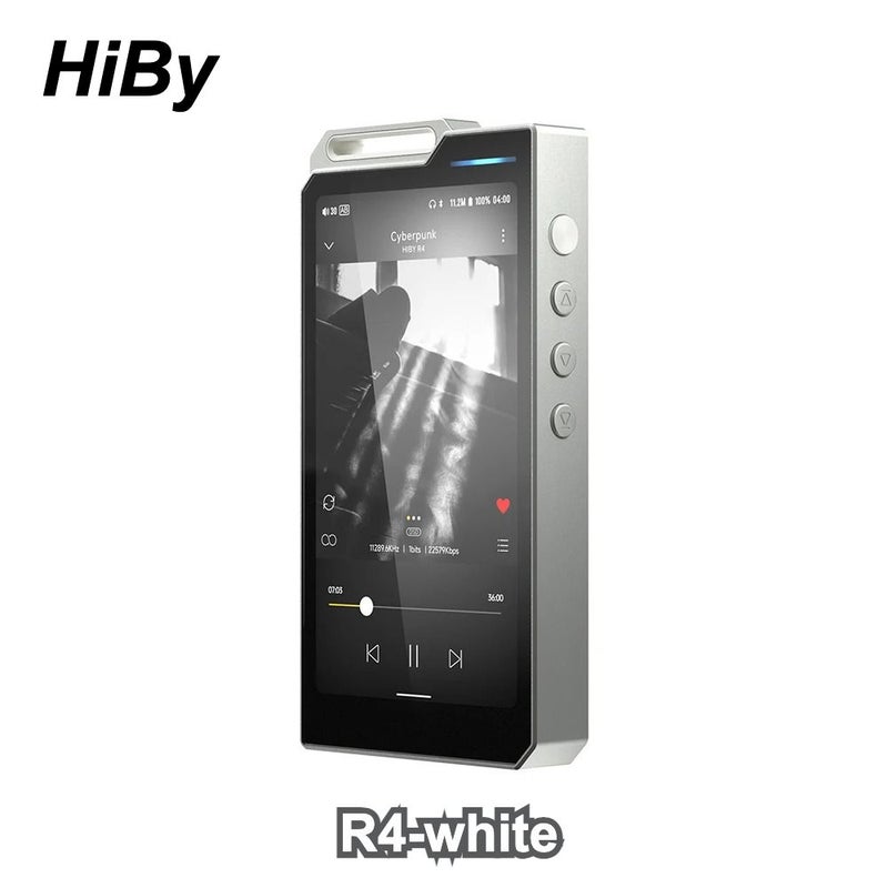 HiBy R4 Android 12 HiFi Music Player, MP3 Audio, Bluetooth, WiFi, Dsd256, MQA 16x, USB DAC Headphone Amplifier, White - Image 1