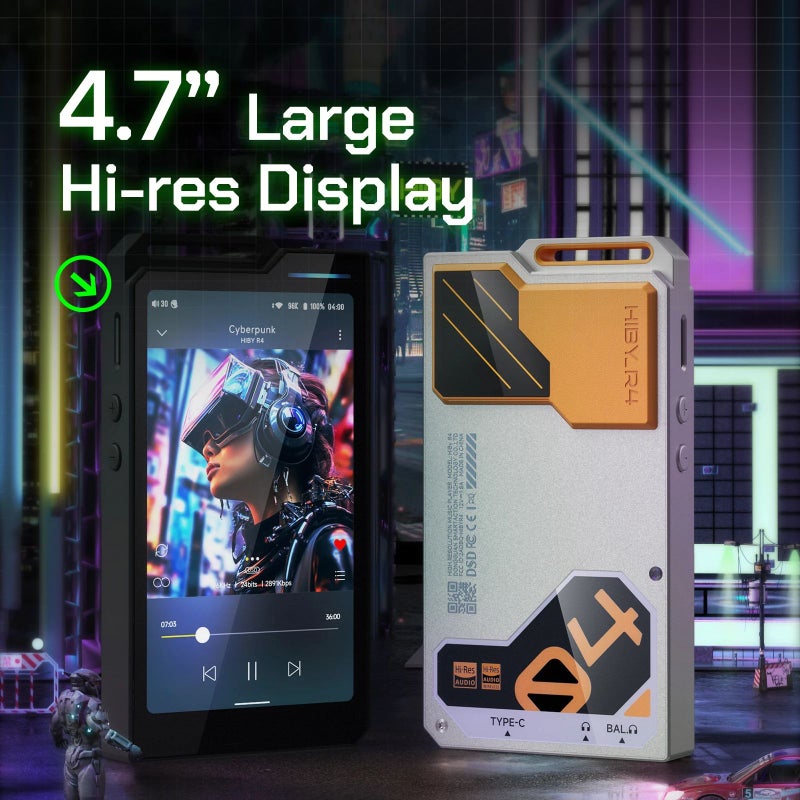 HiBy R4 Android 12 HiFi Music Player, MP3 Audio, Bluetooth, WiFi, Dsd256, MQA 16x, USB DAC Headphone Amplifier, White - Image 5