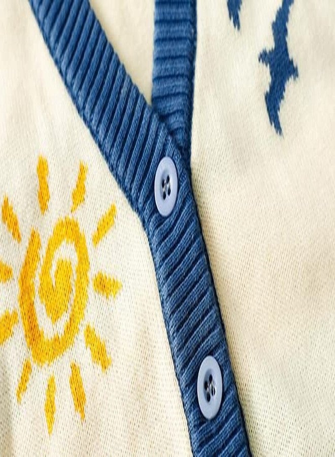 warmstraw Toddler Baby Boys Pattern Sweater Vest Knit V Neck Sleeveless Soft Knitted Sweater Vest Cardigan Bear Blue 4-5 T - Image 4