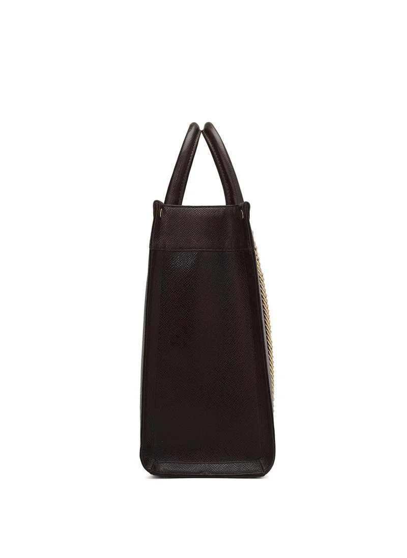 Da Milano  Genuine Leather Brown Tote Bag for Women | Best Price UAE