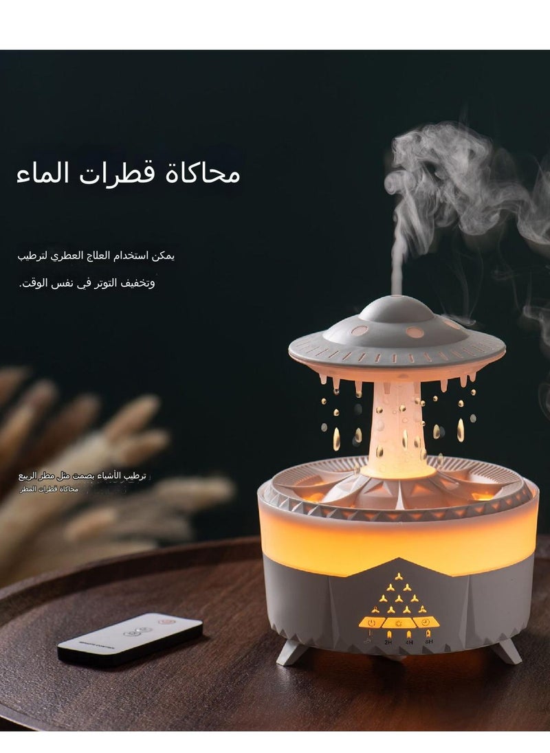 Generic - Smart Villa and Apartment Air Freshener Water Drop Aromatherapy Machine Humidifier Household Large Fog Volume Desktop Silent Remote Control Essential Oil Diffuser - White - Image 1