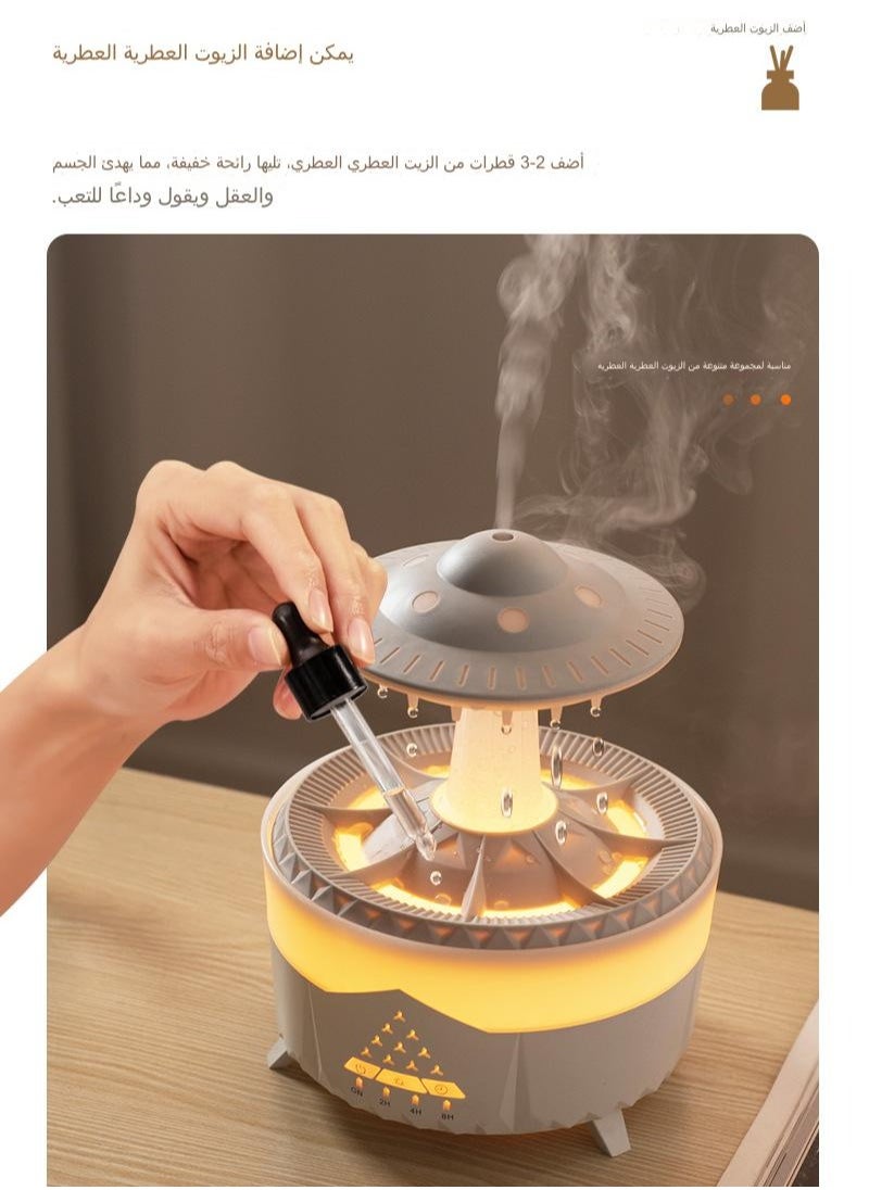 Generic - Smart Villa and Apartment Air Freshener Water Drop Aromatherapy Machine Humidifier Household Large Fog Volume Desktop Silent Remote Control Essential Oil Diffuser - White - Image 1