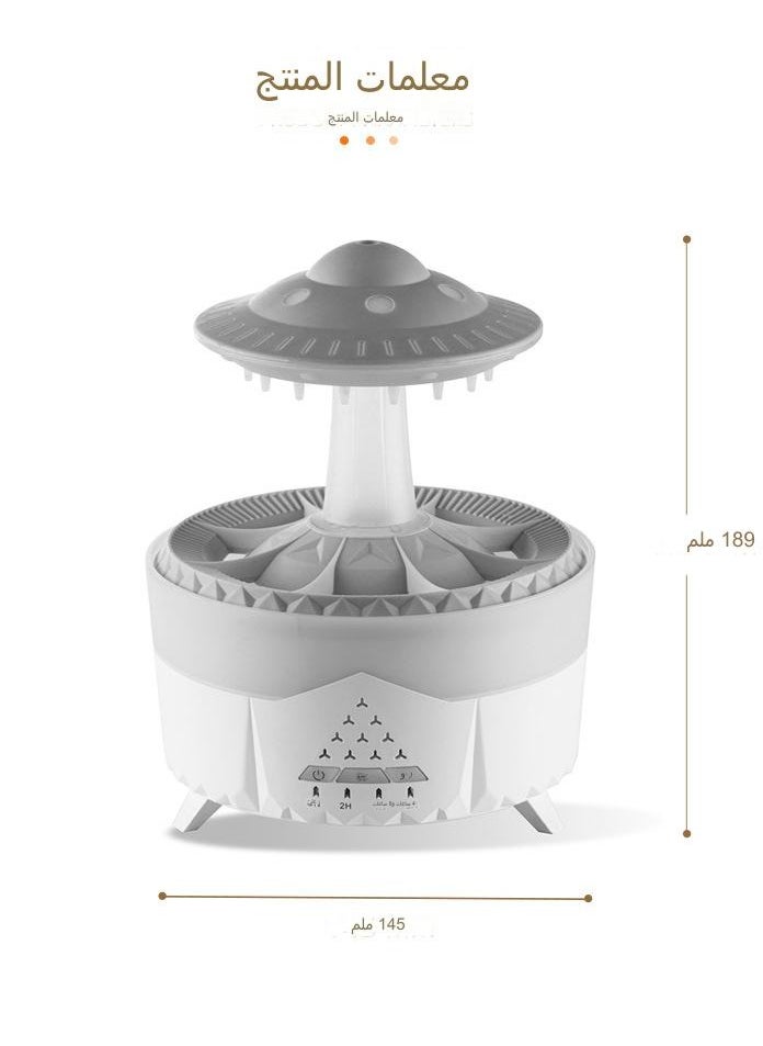 Generic - Smart Villa and Apartment Air Freshener Water Drop Aromatherapy Machine Humidifier Household Large Fog Volume Desktop Silent Remote Control Essential Oil Diffuser - White - Image 1