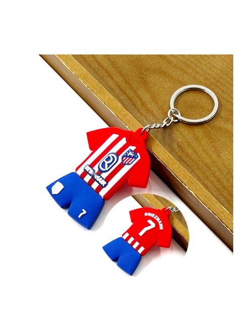 Barcelona/Messi/Juve/Cristiano Ronaldo/Paris/Chelsea/Real Madrid Shirt Jersey Keychain Accessory Pendant Bag Chain Car Keychain Creative Gift for Unisex