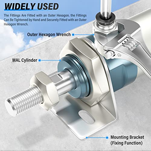 TAILONZ PNEUMATIC Male Straight 10mm Tube OD x 1/4 Inch NPT Thread Push to Connect Fittings PC10-N2 (Pack of 10) - Image 5
