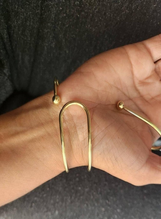 DNESHY Unique Bracelet, Anti Tarnish Stylish Adjustable Bangles for Girls, Rose Gold Adjustable Free-Size Open Hand Cuff Kada Women Accessories Anti Tarnish Jewelry Stainless Steel Bracelets Gifts - Image 3