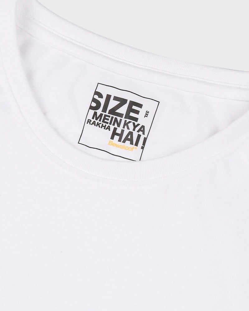 Bewakoof Women's Graphic Printed Plus Size Boyfriend T-Shirt_625706_White_6XL - Image 5