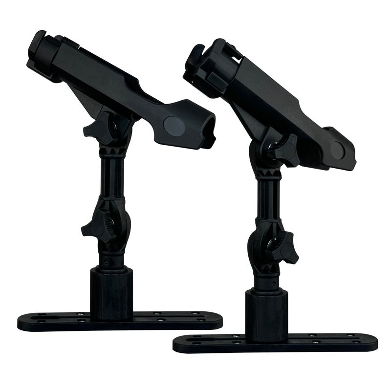 HiUmi 2 Pack Fishing Rod Holder with Track Mount Universal T-Shaped Screw Mounted on Rail for Kayak, Canoe, Fishing Boat (2Pack Extender Rod Holder with Rail) - Image 1