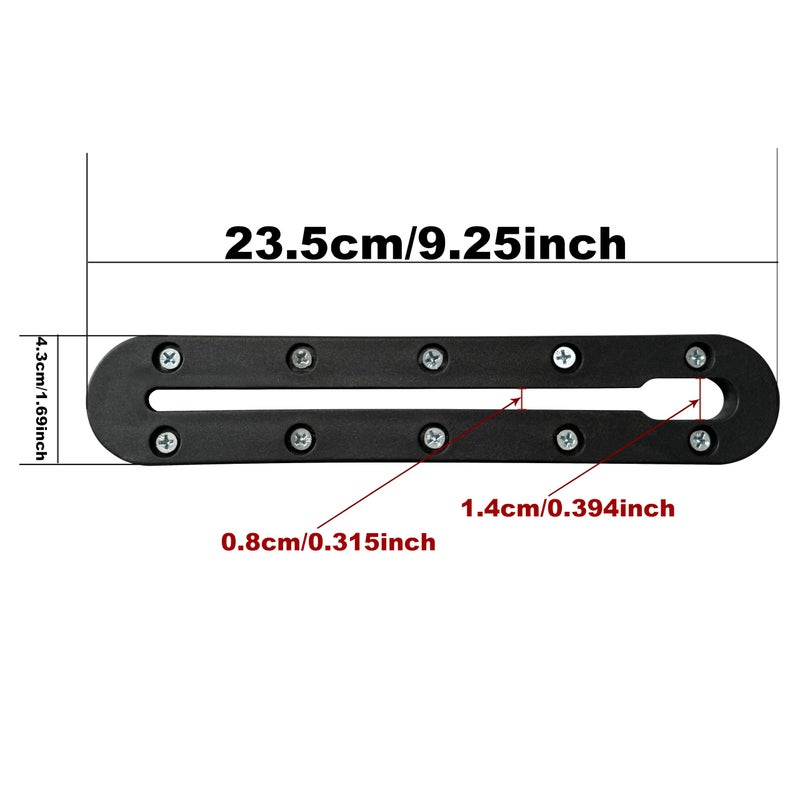HiUmi 2 Pack Fishing Rod Holder with Track Mount Universal T-Shaped Screw Mounted on Rail for Kayak, Canoe, Fishing Boat (2Pack Extender Rod Holder with Rail) - Image 4