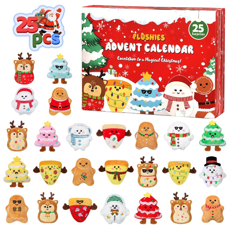 ETLUK Emotional Plush Advent Calendar 2025 for Kids or Teens with 25 PCS Mini Collectible Plushies Stocking Stuffers Unique Christmas Gift for for Kids Teens Adults Cute Plush Pals for Christmas Countdown - Image 3