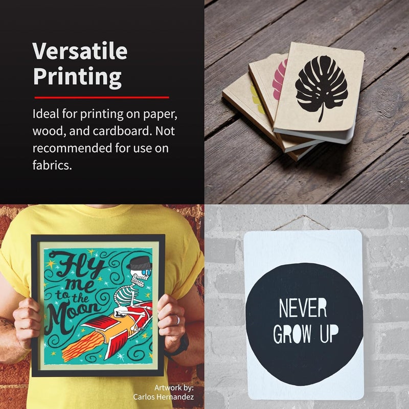 Speedball 8oz Black Acrylic Screen Printing Ink - Professional Quality for Artists - Image 3