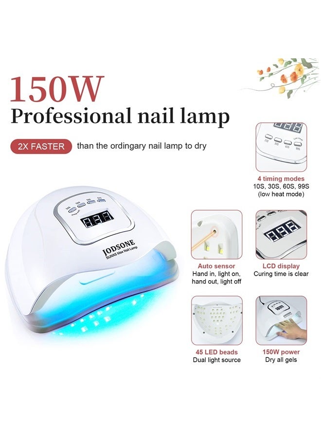 JODSONE طقم طلاء أظافر جل مع ضوء UV 32 لون طقم طلاء أظافر جل أدوات مانيكير طقم جل أظافر هدايا للنساء - Image 4