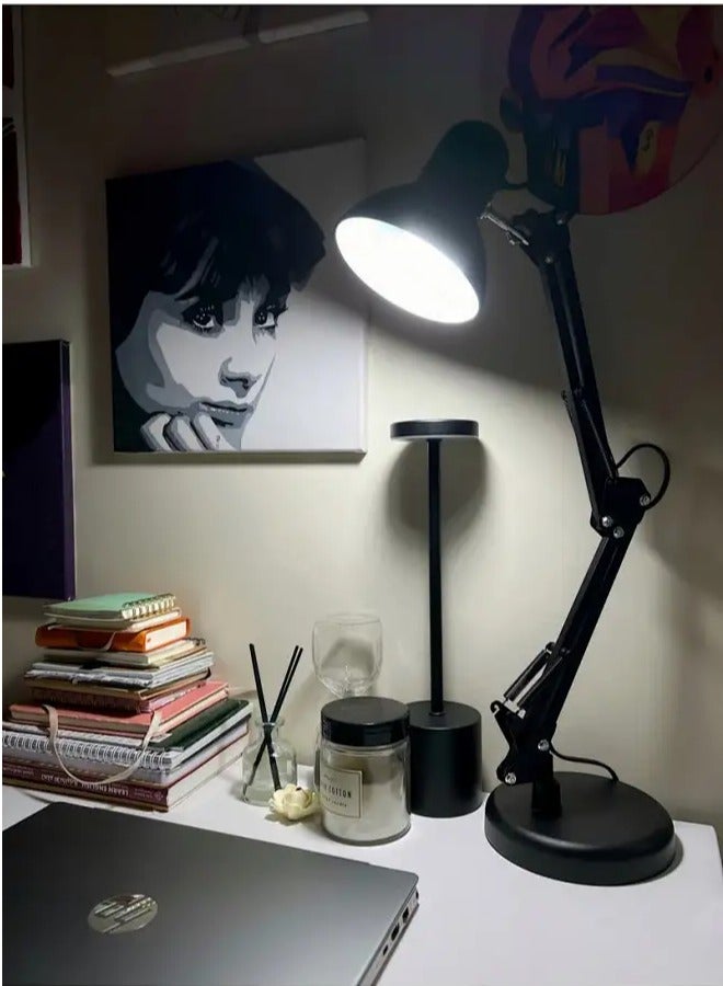 Snooe Metal Swing Arm Desk Lamp Table Lamp Three-colour Changing Light - Image 1