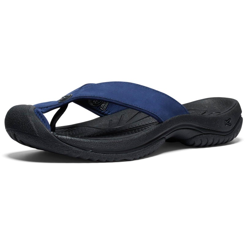KEEN Mens Waimea H2 Toe Protecting FlipFlops Naval AcademyBlack 9