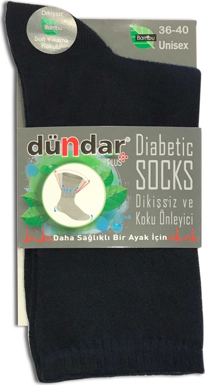 Dündar 12 Pieces Women Plus Bamboo Diabetes Socks  - Image 1