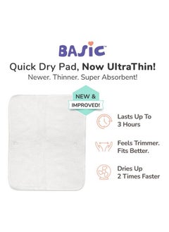 Superbottoms Basic Quick Dry Ultrathin Pads ; New & Improved Insert ; 4 Layer Cotton Padding Lasts Up To 3Hrs ; Trim Fitting ; Foldable Style Pads For Freesize Cloth Diaperpack Of 3  - Image 3