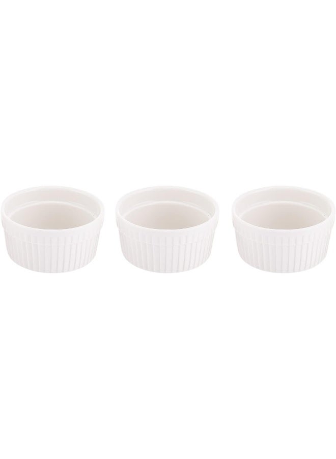 AKDC Ceramic Bowl 3Pcs L(9Cm) Xw(9Cm) Xh(4Cm) White - Image 1