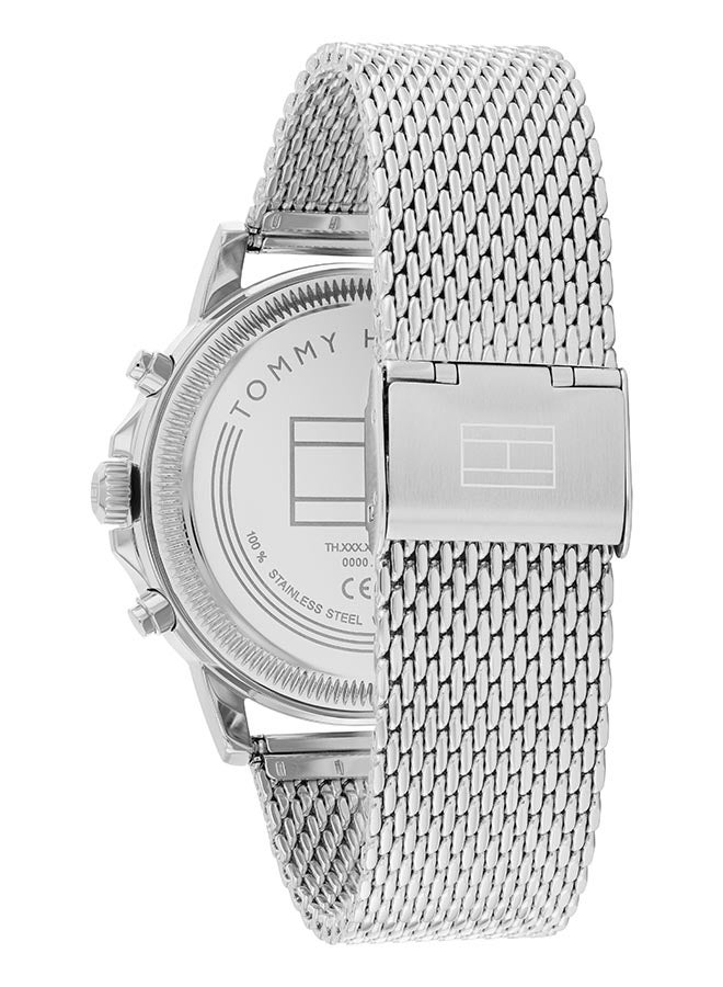 TOMMY HILFIGER ساعة يد رجالية بعقارب دائرية الشكل من الستانلس ستيل 1710608 - 44 ملم - Image 3