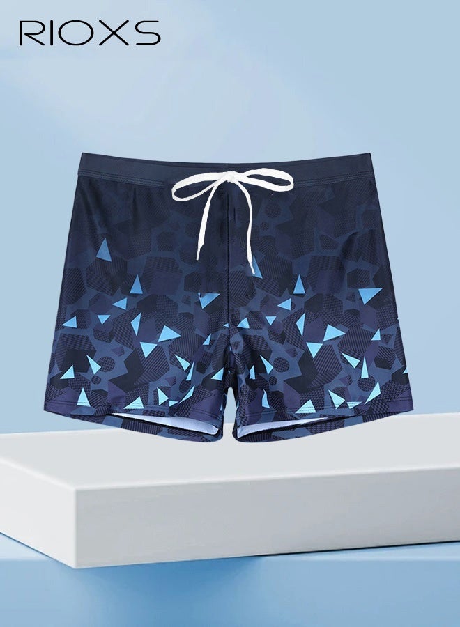 ريوكس سروال السباحة الرجالي ، شورتات شورتات سريعة سريعة 5 بوصات ، شورتات شاطئية للرجال مع بطانة شبكية ، جذوع تجريب مريحة ، شورتات سراويل للسبعات المزدوجة ، شورتات رياضية ، شورتات كرة القدم ، درجات الأزواج المطبوعة الهندسية - Image 1