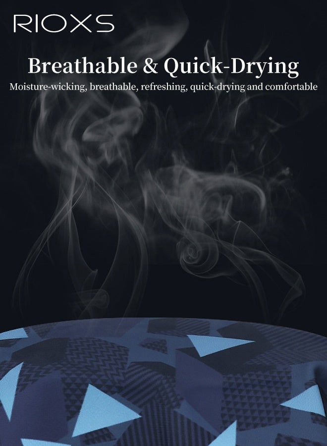 ريوكس سروال السباحة الرجالي ، شورتات شورتات سريعة سريعة 5 بوصات ، شورتات شاطئية للرجال مع بطانة شبكية ، جذوع تجريب مريحة ، شورتات سراويل للسبعات المزدوجة ، شورتات رياضية ، شورتات كرة القدم ، درجات الأزواج المطبوعة الهندسية - Image 5