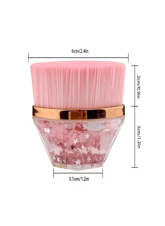 Elvana Flat Top Kabuki Foundation Brush - Quicksand Hexagon Makeup Brush with Storage Case for Full Coverage, Soft Bristles for Professional Face Makeup - Image 5