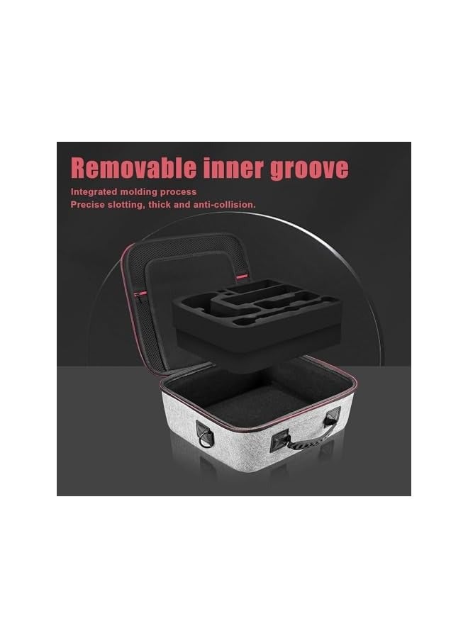 PROMASS Portable Case, Compatible with Nintendo Switch and Switch OLED, Large Nintendo Switch Portable Storage Case, for Switch Console Console and All Accessories of Carry Case, Easy Clean Case (Grey) - Image 2