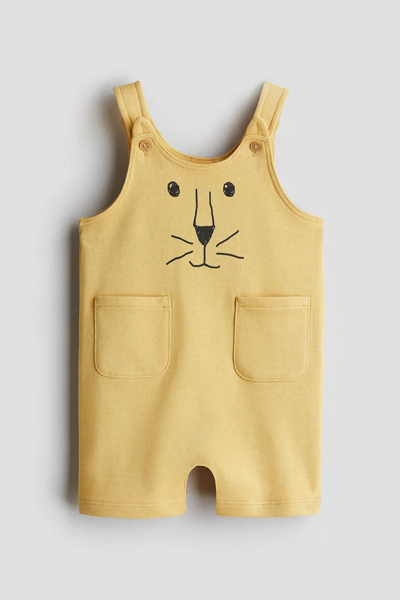 H&M Printed dungaree shorts