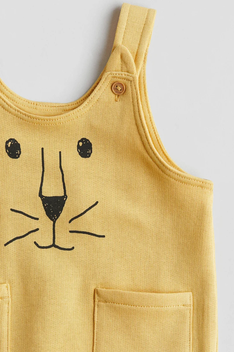 H&M Printed dungaree shorts