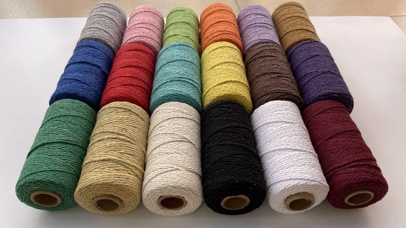 FLIPPED (100 Yards/1.5mm/19 Colors Optional) Cotton Baker Twine DIY Craft Macramé Natural Cotton Rope Craft Making Knitting String Rope DIY Wedding Decor Supply Christmas Wrapping (Grey)… - Image 5