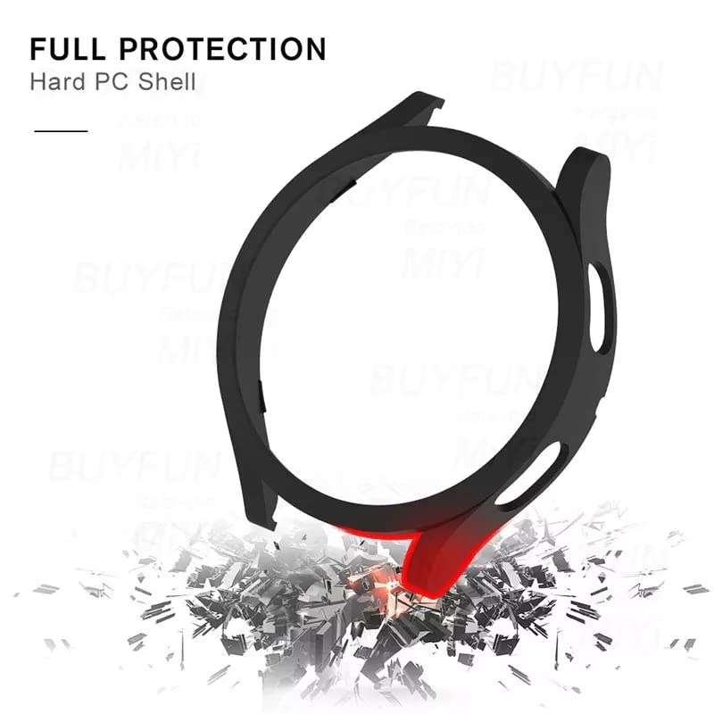 OpenTech ® Hard Matte Silicone Protection Front Case Cover for Samsung Galaxy Watch 4 (44mm) (No Screen Protector Attached) (Black) - Image 3