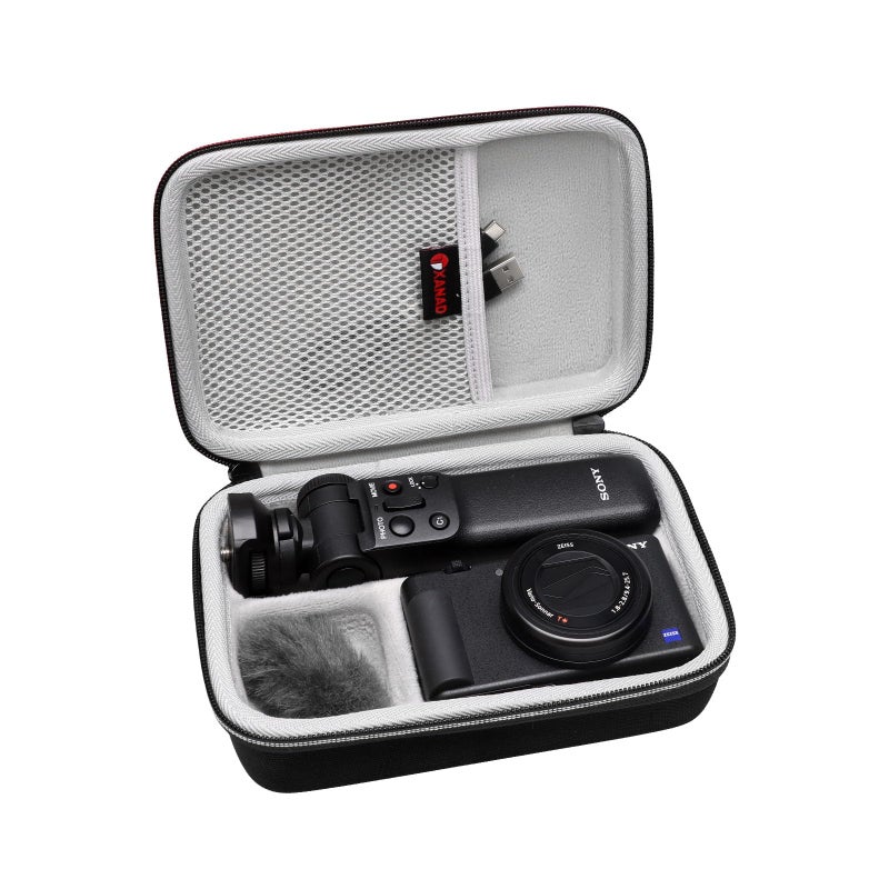 XANAD Hard Travel Case for Sony Vlog Camera ZV-1 / ZV-1 II/ZV-1F Digital Camera, Dark Gery, Sony ZV-1 Case, Bag Organiser - Image 1