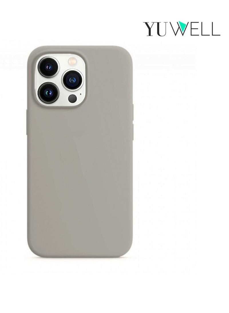 iPhone 14 Pro Case Silicone Shockproof Protective Case Cover 6.1 Inch Soft Liquid Gel Rubber iPhone 14 Pro Silicone Case Grey