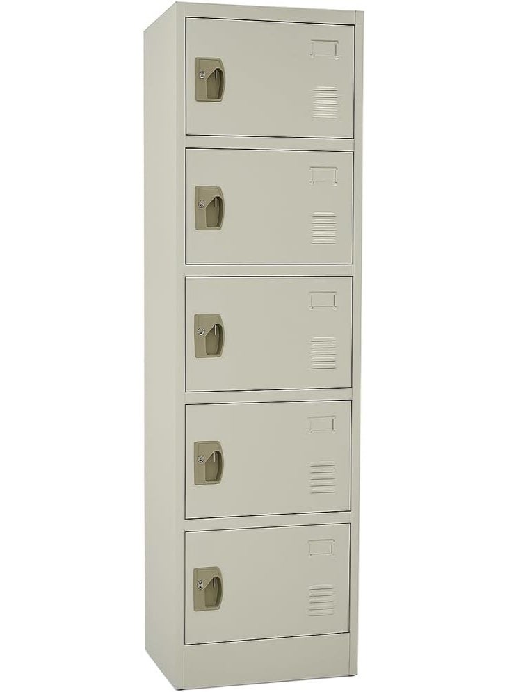 6 Door Metal Locker Cabinet Steel Storage Locker for Office Gym School Staff Locker Cabinet Heavy Duty Steel Cabinet with Lockable Doors Industrial Storage Cabinet Grey