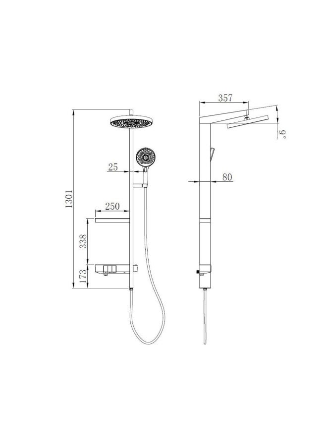 DANUBE HOME Milano Opel Shower Panel - Sf1080Lw-S – With 2-Year Warranty  - Image 3