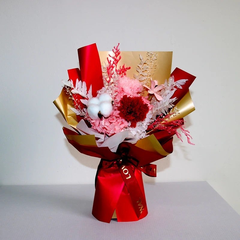 Bluejw Everlasting Preserved Rose Eternal Dry Flower Bouquet in Elegant Window Gift Box – Long-Lasting Dried Plants Arrangement for Mother's Day - Image 4