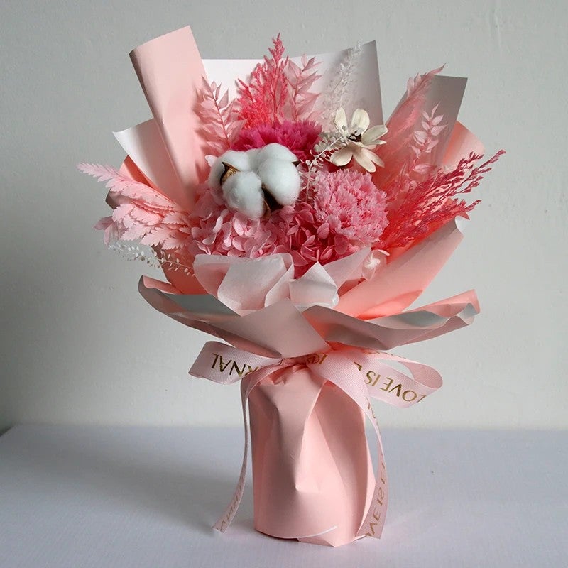 Bluejw Everlasting Preserved Rose Eternal Dry Flower Bouquet in Elegant Window Gift Box – Long-Lasting Dried Plants Arrangement for Mother's Day - Image 2
