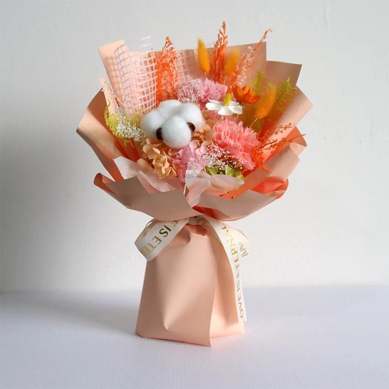 Bluejw Everlasting Preserved Rose Eternal Dry Flower Bouquet in Elegant Window Gift Box – Long-Lasting Dried Plants Arrangement for Mother's Day - Image 3