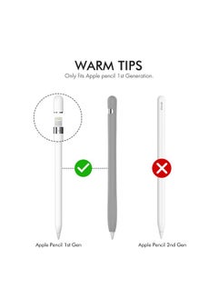 Ahastyle Anti Slip Case Sleeve Silicone Protective Skin [ Added Cable Adapter Tether Kit] Compatible With Ipad Pencil 1St Generation  - Image 2