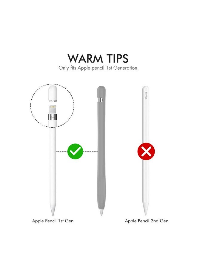 Ahastyle حافظة سيليكون مضادة للانزلاق [مجموعة ربط محول كابل مضافة] متوافقة مع قلم آيباد الجيل الأول - Image 2